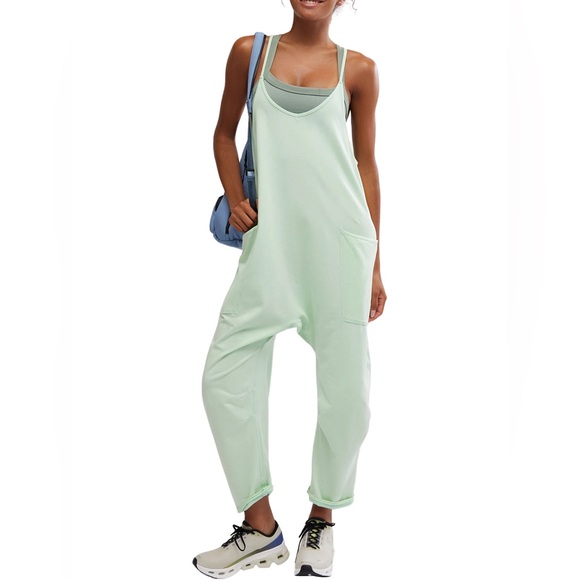 Free People Pants - Free People Movement Hot Shot Onesie size S in Pistachio Green